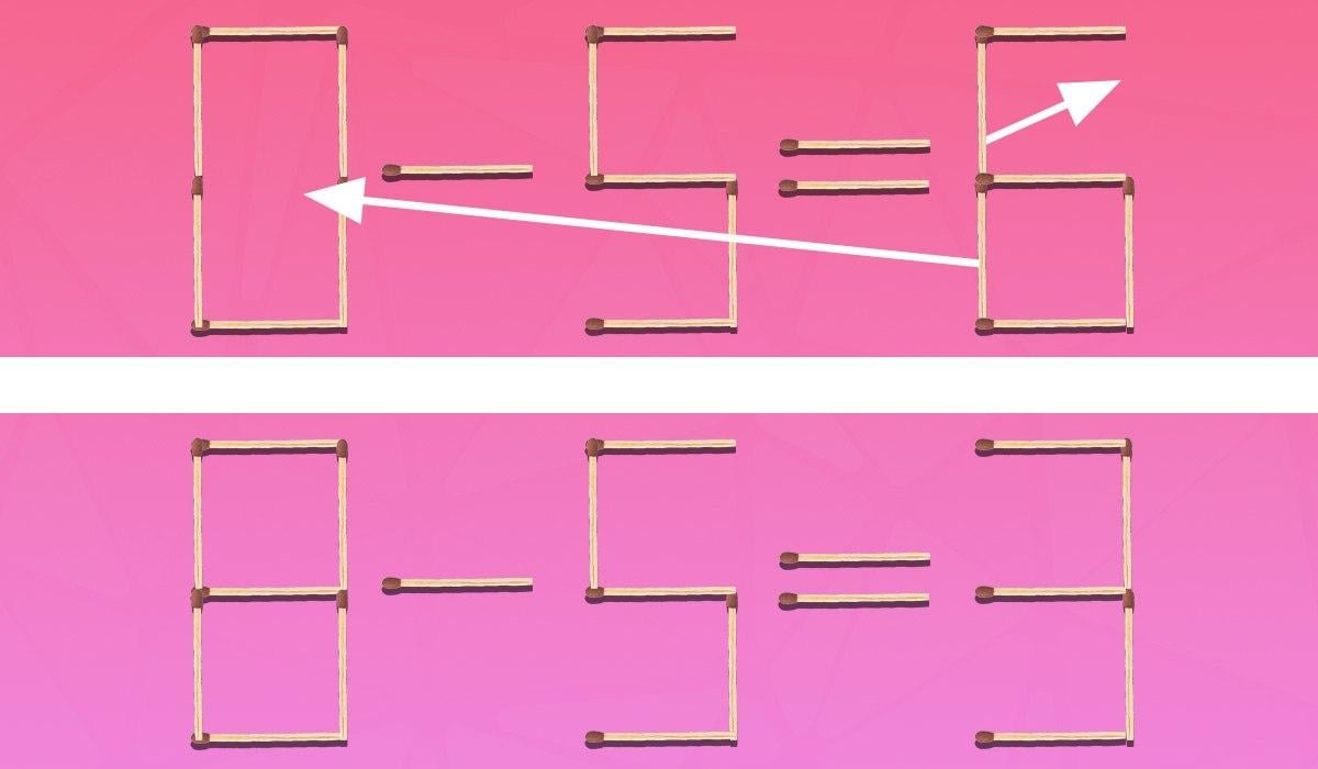 Du musst 2 Streichhölzer ziehen, um die Gleichheit zu erreichen: ein einfacher IQ-Test