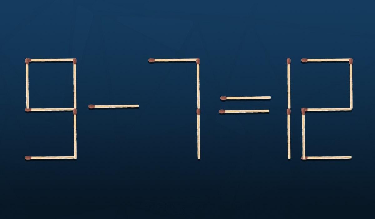 Ein Rätsel für Genies: Man muss nur ein Streichholz verschieben, um einen Fehler zu beheben