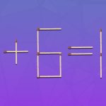 Geniale Herausforderung: Du musst 2 Streichhölzer ziehen, um die Gleichheit