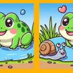 IQ-Test: Finde 3 Unterschiede zwischen dem Bild eines Frosches und